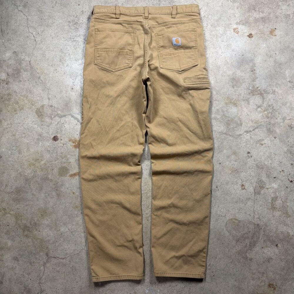 Beige Tan Carhartt Relaxed Fat Workwear Pants Size 36x34